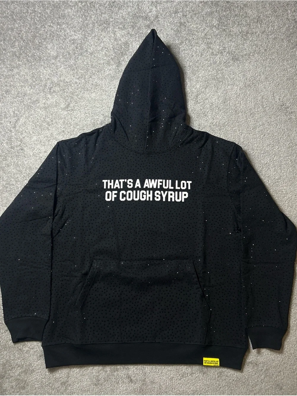 Awful Lot Of Cough Syrup VVS Rhinestone Hoodie L